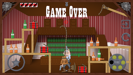 Sceriffo arrabbiato — Screenshot del puzzle fisico