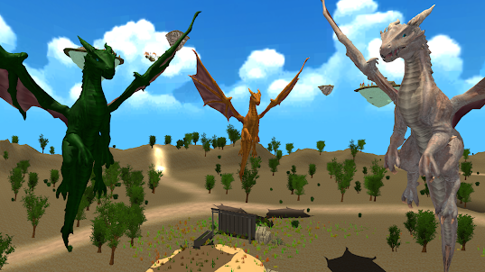 Flying Fire Dragon Wildlife 3D