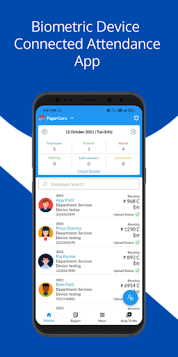 Android application PagarGuru Attendance & Payroll screenshort