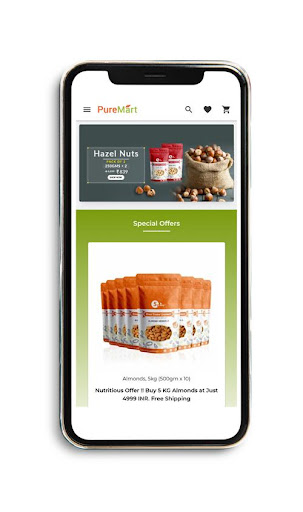Pure Mart Online Shopping App Screen 2