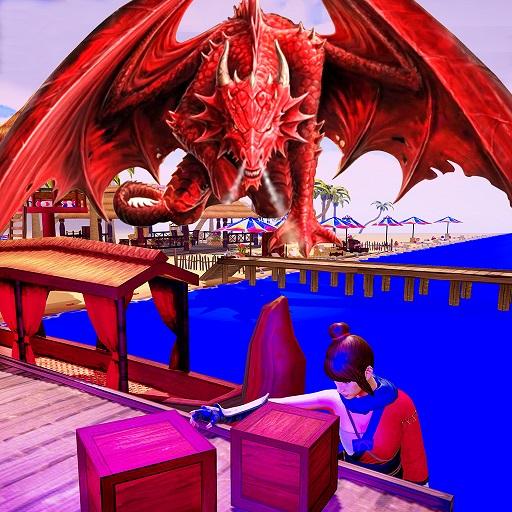 Dragon Simulator Beach & City Attack