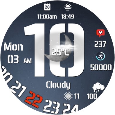 N-SPORT730 WeatherDigital Face screenshot 11