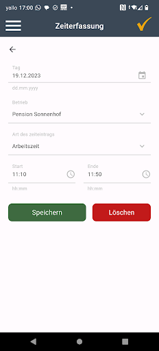 correctTime Screen 2