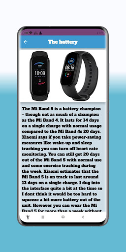Android application Mi Band 5 Smartwatch _ guide screenshort