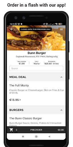 Android application Bunn Burger screenshort