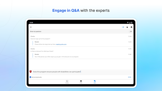Zoho Meeting - Online Meetings Screenshot