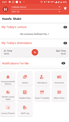 Android application CD Institute Teacher's App screenshort