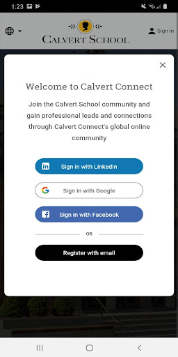 Calvert Connect Screen 3