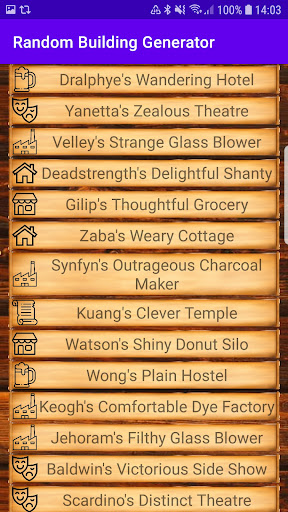 Random Buidings Generator Screen 2