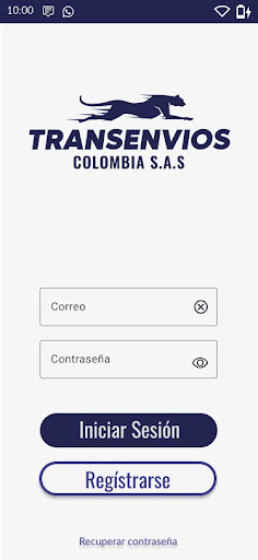 Android application Transenvios screenshort