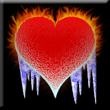 Fire vs ice Heart Battery 2x2 icon