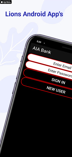 Android application AIA Bank screenshort