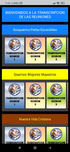 Android application Transcripción de las Reuniones screenshort