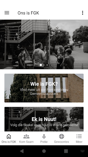 Android application Fontainebleau Gemeenskapskerk screenshort