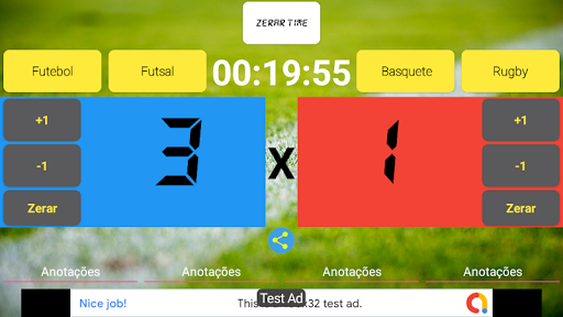Android application Placar eletrônico scoreboard screenshort