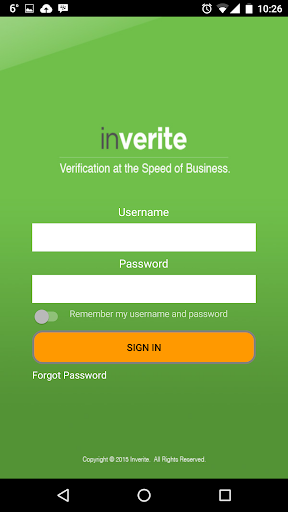 Android application Inverite Verification screenshort