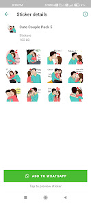 Screenshot 5 WAStickers.ly Kiss Stickers android