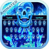 3D Blue Flame Theme&Emoji Keyboard icon