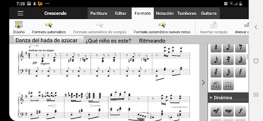 Captura de Pantalla 3 Crescendo, notación musical android