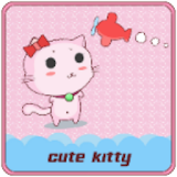 Cute Kitty Cartoon Pink Theme icon