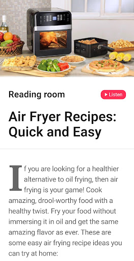 Screenshot of Air Fryer Oven Recipes App