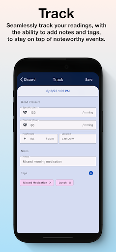 Android application Bp-Tracker screenshort