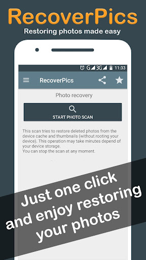 Android application Restore deleted photos screenshort