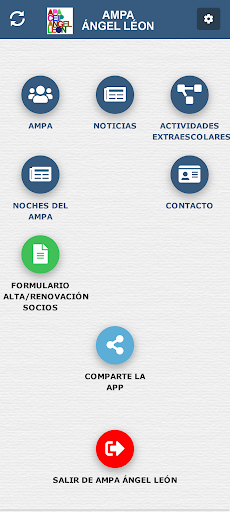 Android application AMPA Ángel León screenshort