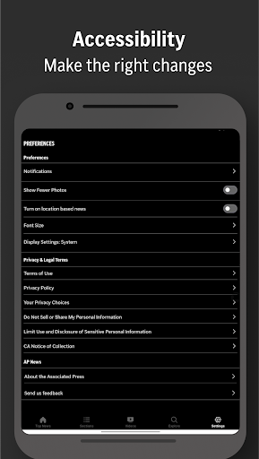 Screenshot of AP News: World & Local