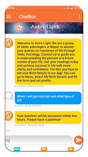 Jyotish : My Astrologer Screen 2