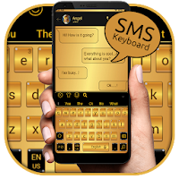 Beautiful SMS Gold Keyboard Theme