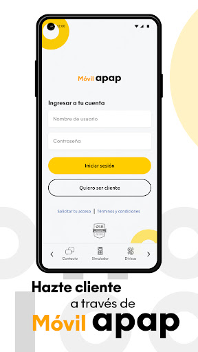 Android application Móvil APAP screenshort