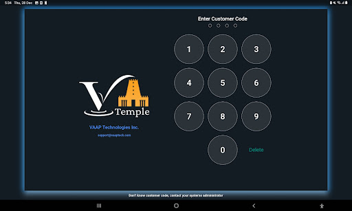 Android application V TEMPLE KIOSK screenshort