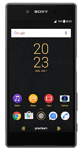 Premium Black Xperia Theme APK (Paid/Full) 1