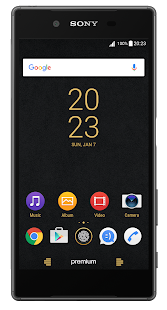 Premium Black Xperia™ Theme Screenshot