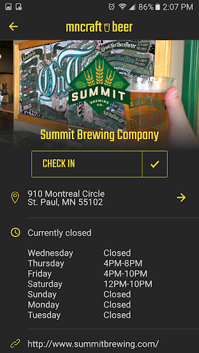 mncraft.beer: Brewery Tracker Screen 2