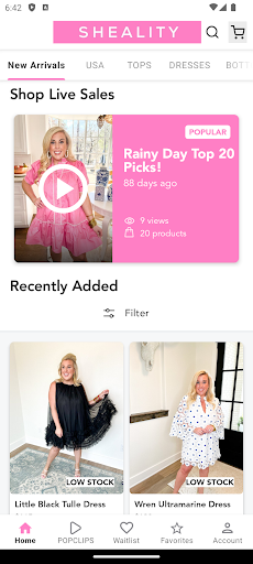 Android application SHEALITY screenshort