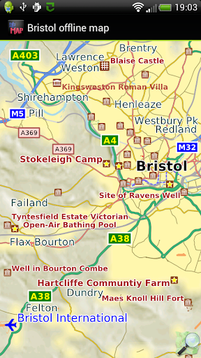 Bristol, England offline map Screen 2
