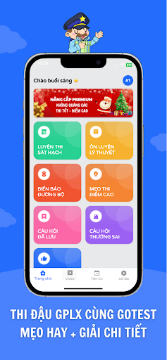 Thi thử bằng lái xe A1 A2 B2 C Screen 2