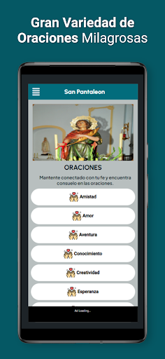 Android application Oraciones San Pantaleon screenshort