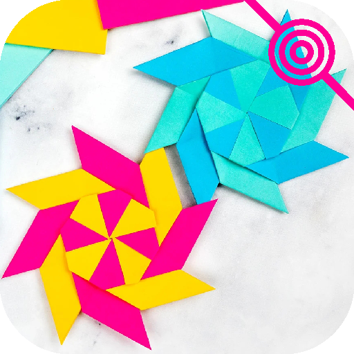 Make Origami Paper Ninja Star logo