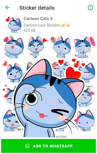 Cartoon Cat Stickers Screen 3