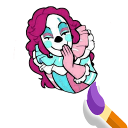 Digital Clown Color By number