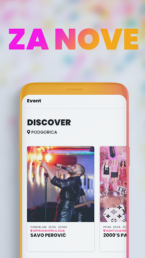 Android application EVONT Nightlife screenshort