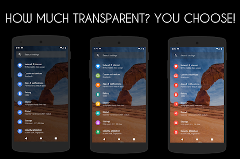 Transparent Pie/Oreo/Oxygen - Screenshot