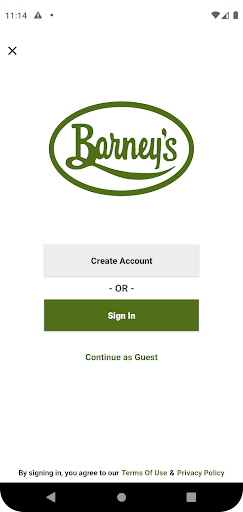 Android application Barney's Market screenshort