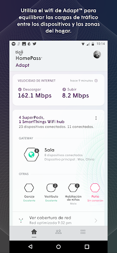 Android application TIGO wifi+ screenshort