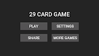 screenshot of 29 Card Game