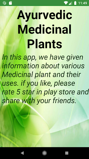 Android application Ayurvedic Medicinal Plants screenshort