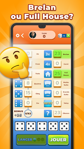 Yatzy - Jeu de dés Capture d'Écran du Jeu Android 4
